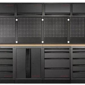 Kraftwerk 6-piece workshop furniture set, 392cm, MOBILIO 3964C-BLK