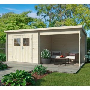 Wooden shed 5 m² + extension 5 m²