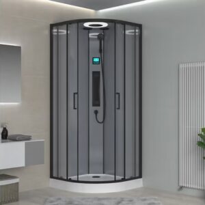 Black Bluetooth shower cubicle